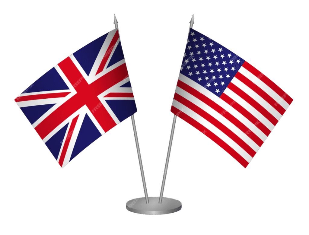 USA US America VS UK United Kingdom Britain USA US America VS UK United Kingdom Britain